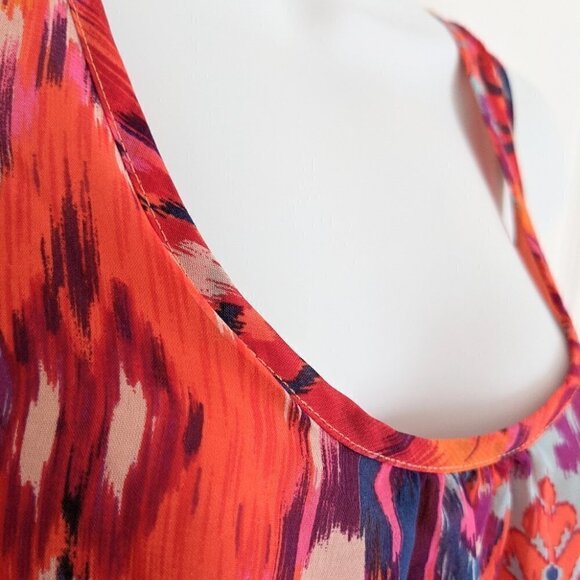 Charming charlie maxi dress ikat multicolored watercolor pattern size M @i - Picture 5 of 14